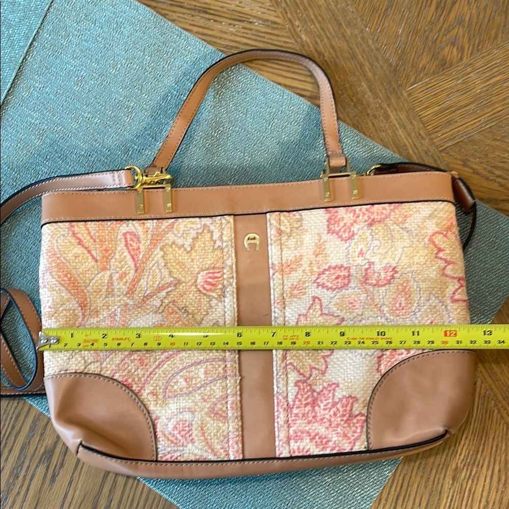 Aigner Floral Leather Handbag - Picture 3 of 7